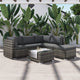Ottoman - Style Outdoor Lounge Set in Grey | Outdoorium