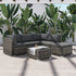 Ottoman - Style Outdoor Lounge Set in Grey | Outdoorium