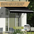 Outdoor Folding Arm Awning Retractable Sunshade Canopy Black 3.0m x 2.5m | Outdoorium