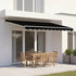 Outdoor Folding Arm Awning Retractable Sunshade Canopy Black 3.0m x 2.5m | Home & Garden > Shading
