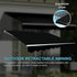 Outdoor Folding Arm Awning Retractable Sunshade Canopy Black 3.0m x 2.5m | Outdoorium