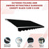 Outdoor Folding Arm Awning Retractable Sunshade Canopy Black 3.0m x 2.5m | Outdoorium