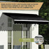 Outdoor Folding Arm Awning Retractable Sunshade Canopy Black 4.0m x 2.5m | Outdoorium