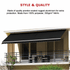 Outdoor Folding Arm Awning Retractable Sunshade Canopy Black 5.0m x 2.5m | Home & Garden > Shading > Awnings