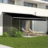 Outdoor Folding Arm Awning Retractable Sunshade Canopy Black 5.0m x 2.5m | Outdoorium