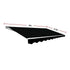 Outdoor Folding Arm Awning Retractable Sunshade Canopy Black 5.0m x 2.5m | Home & Garden > Shading > Awnings