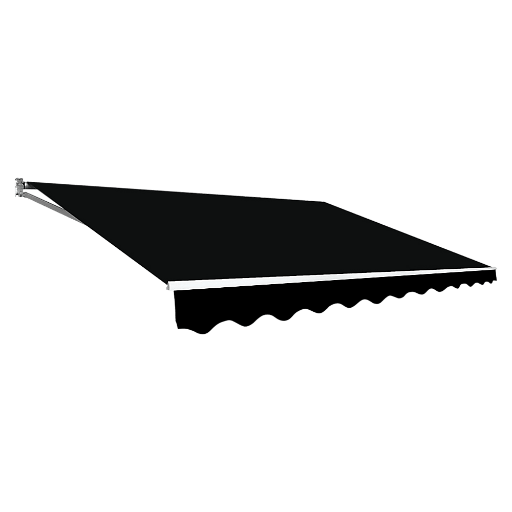 Outdoor Folding Arm Awning Retractable Sunshade Canopy Black 5.0m x 3.0m | Home & Garden > Shading > Awnings