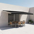 Outdoor Folding Arm Awning Retractable Sunshade Canopy Black 5.0m x 3.0m | Home & Garden > Shading > Awnings