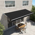 Outdoor Folding Arm Awning Retractable Sunshade Canopy Black 5.0m x 3.0m | Home & Garden > Shading > Awnings