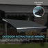 Outdoor Folding Arm Awning Retractable Sunshade Canopy Grey 3.0m x 2.5m | Outdoorium