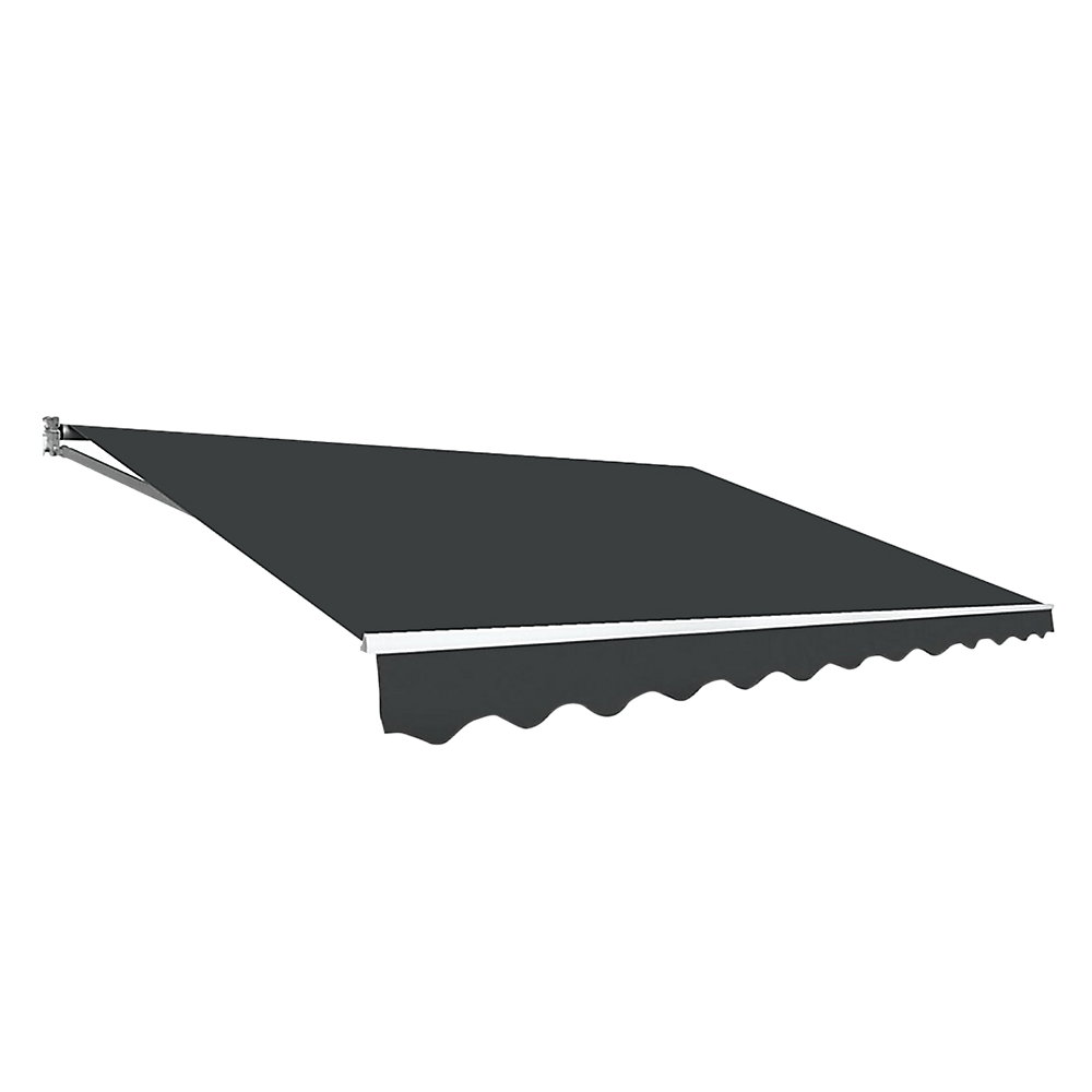 Outdoor Folding Arm Awning Retractable Sunshade Canopy Grey 3.0m x 2.5m | Outdoorium