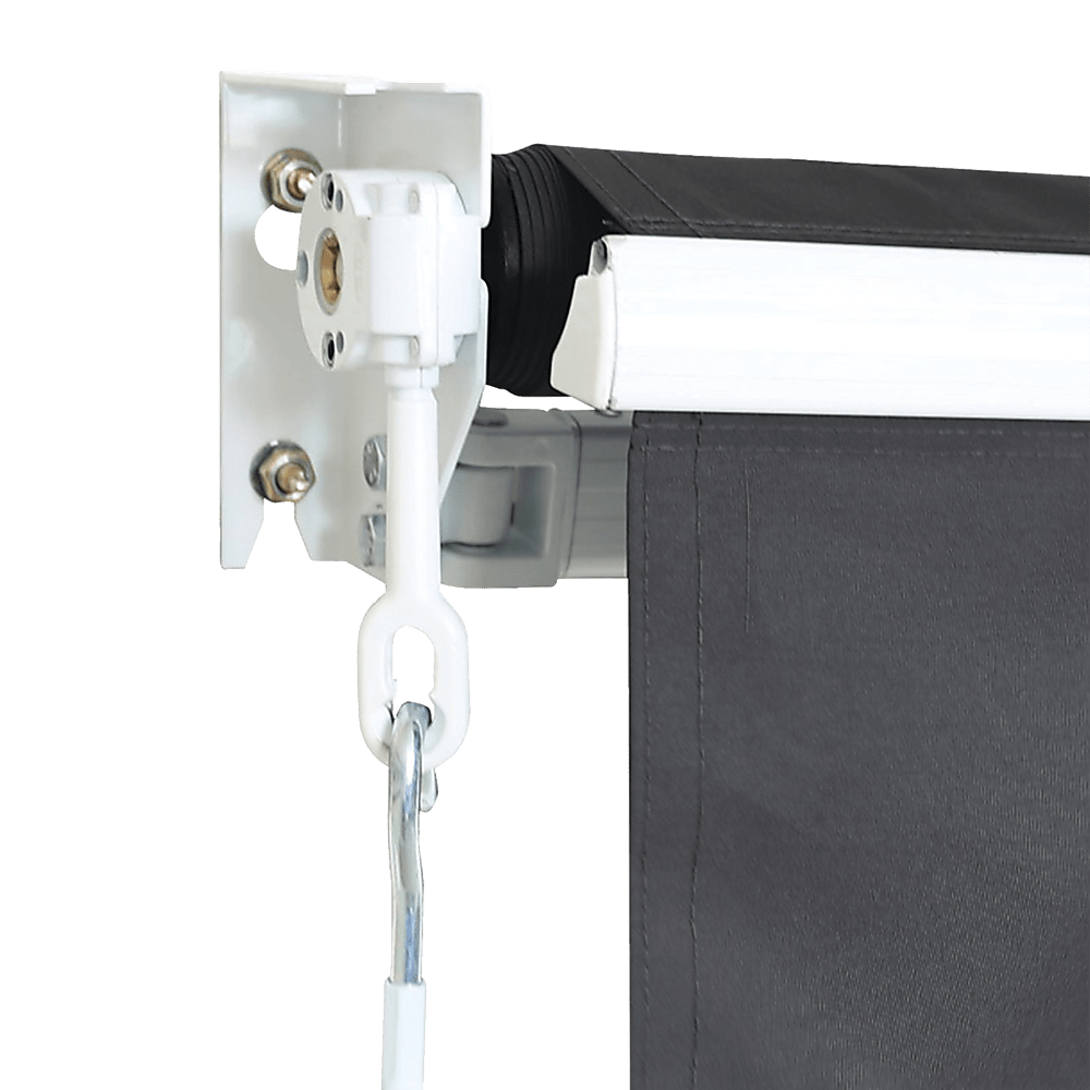 Outdoor Folding Arm Awning Retractable Sunshade Canopy Grey 4.0m x 2.5m | Outdoorium