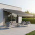 Outdoor Folding Arm Awning Retractable Sunshade Canopy Grey 4.0m x 2.5m | Outdoorium