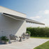 Outdoor Folding Arm Awning Retractable Sunshade Canopy Grey 4.0m x 3.0m | Outdoorium