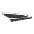 Outdoor Folding Arm Awning Retractable Sunshade Canopy Grey 5.0m x 2.5m | Outdoorium