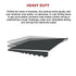 Outdoor Folding Arm Awning Retractable Sunshade Canopy Grey 5.0m x 3.0m - Outdoorium