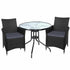 Gardeon 3-Piece Black Wicker Outdoor Bistro Set | Idris Series - View 1