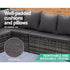 Outdoor Furniture Dining Setting Sofa Set Lounge Wicker 9 Seater Mixed Grey - View 6