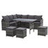 Outdoor Furniture Dining Setting Sofa Set Lounge Wicker 9 Seater Mixed Grey - View 1