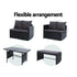 Gardeon Outdoor Dining Set Sofa Lounge Setting Chairs Table Bench Black Cover - View 6