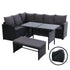 Gardeon Outdoor Dining Set Sofa Lounge Setting Chairs Table Bench Black Cover - View 1
