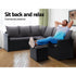 Gardeon Outdoor Dining Set Sofa Lounge Setting Chairs Table Ottoman Black Cover - View 4
