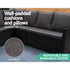 Gardeon Outdoor Dining Set Sofa Lounge Setting Chairs Table Ottoman Black Cover - View 6