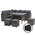 Gardeon Outdoor Dining Set Sofa Lounge Setting Chairs Table Ottoman Grey Cover - View 1