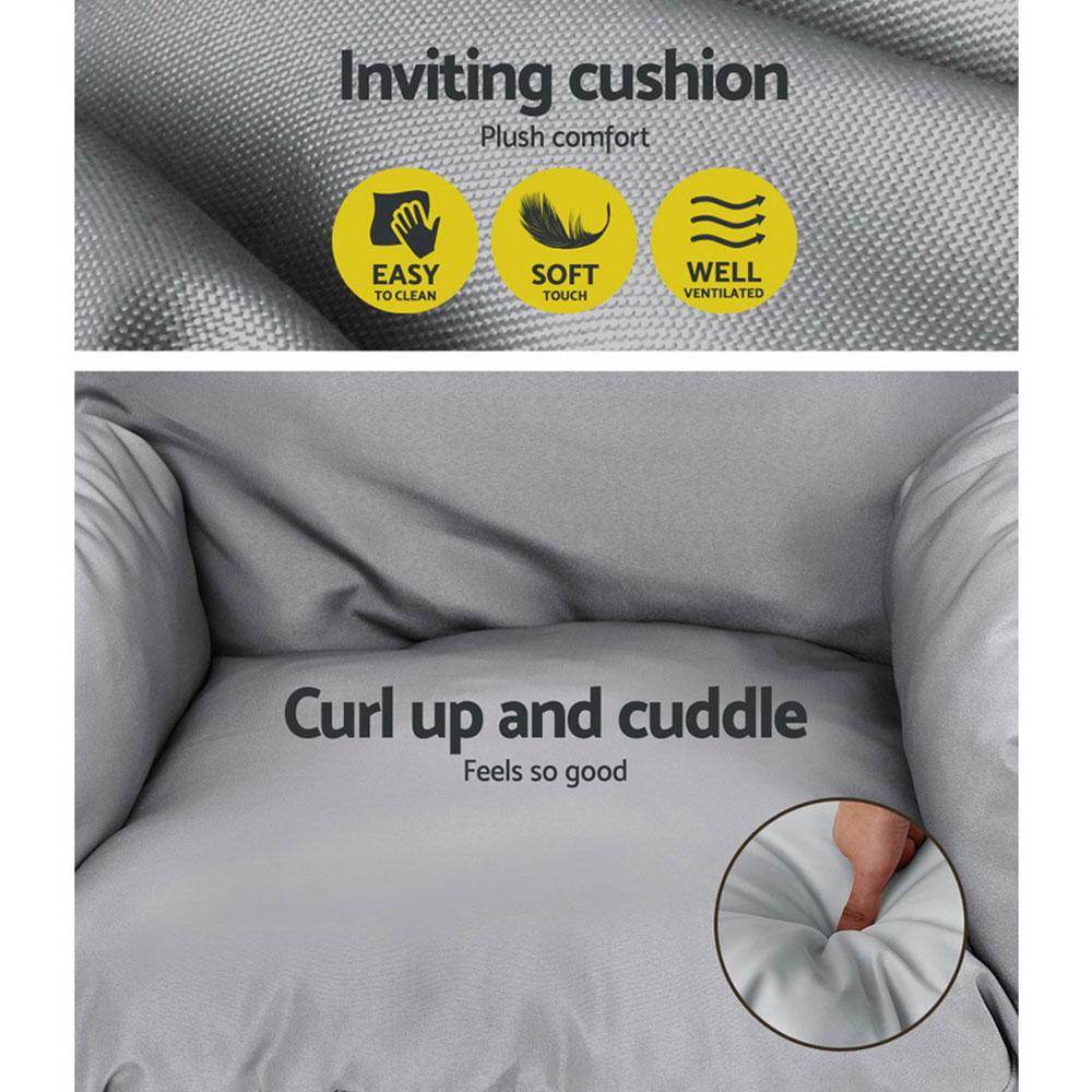 Gardeon Outdoor Egg Swing Chair Patio Furniture Pod Stand Canopy Foldable Grey - View 7