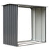 Outdoor Log Storage Shed 91cm Firewood Rack Steel w/ Raised Floor & Sloping Roof | Outdoorium