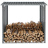 Outdoor Log Storage Shed 91cm Firewood Rack Steel w/ Raised Floor & Sloping Roof | Outdoorium
