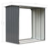 Outdoor Log Storage Shed 91cm Firewood Rack Steel w/ Raised Floor & Sloping Roof | Outdoorium