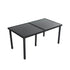 Outdoor Minimalist Black Wicker 6-Seater Dining Set - Outdoorium