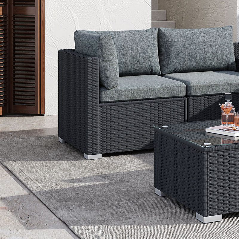 Outdoor Modular Lounge Sofa Bondi - Black - Outdoorium