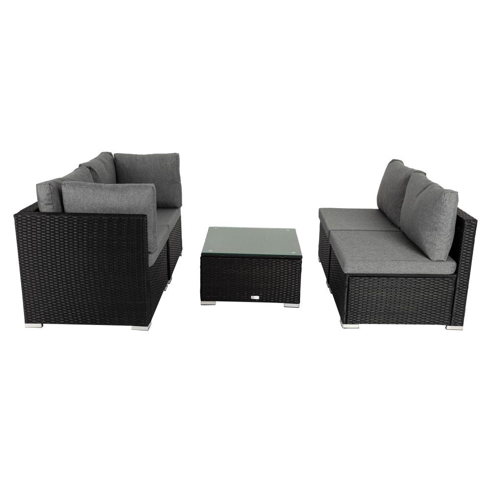 Outdoor Modular Lounge Sofa Bondi - Black - Outdoorium