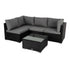 Outdoor Modular Lounge Sofa Bondi - Black - Outdoorium