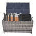 Outdoor PE Wicker Storage Box Garden 320L - Grey | Outdoorium
