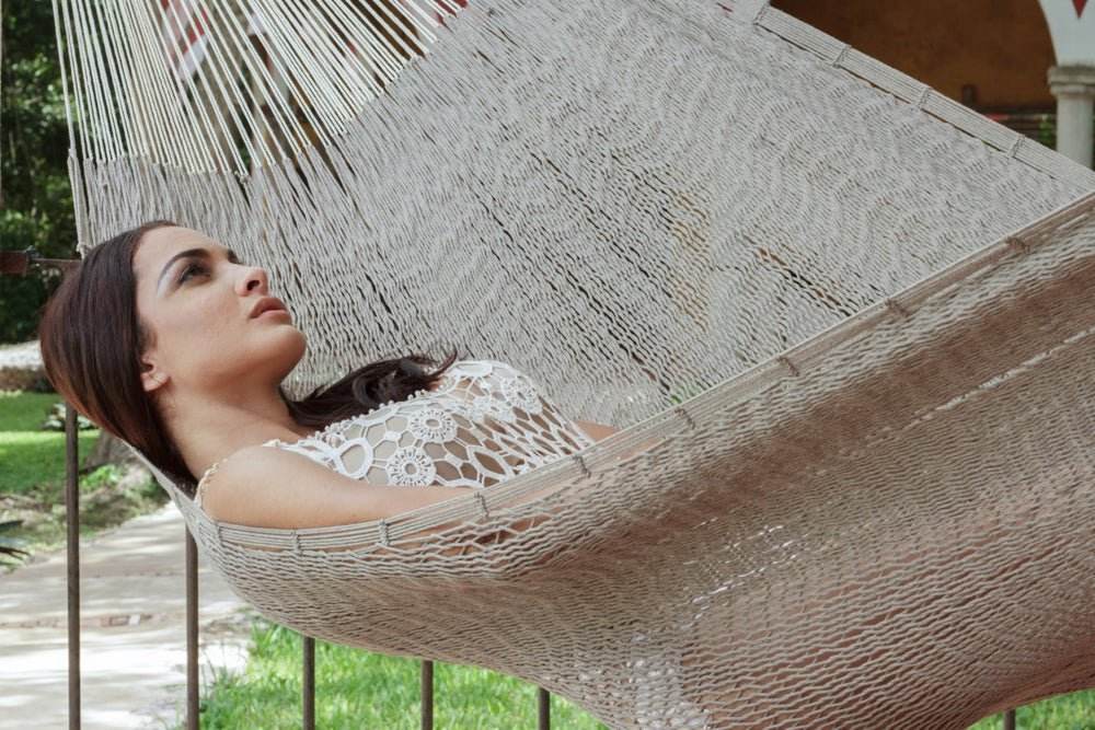 Outdoor undercover cotton Mayan Legacy hammock King size Dream Sands - Outdoorium