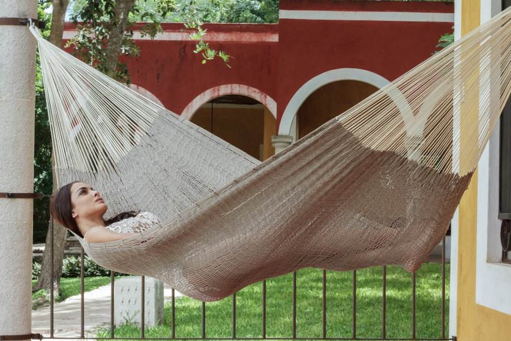 Outdoor undercover cotton Mayan Legacy hammock King size Dream Sands - Outdoorium