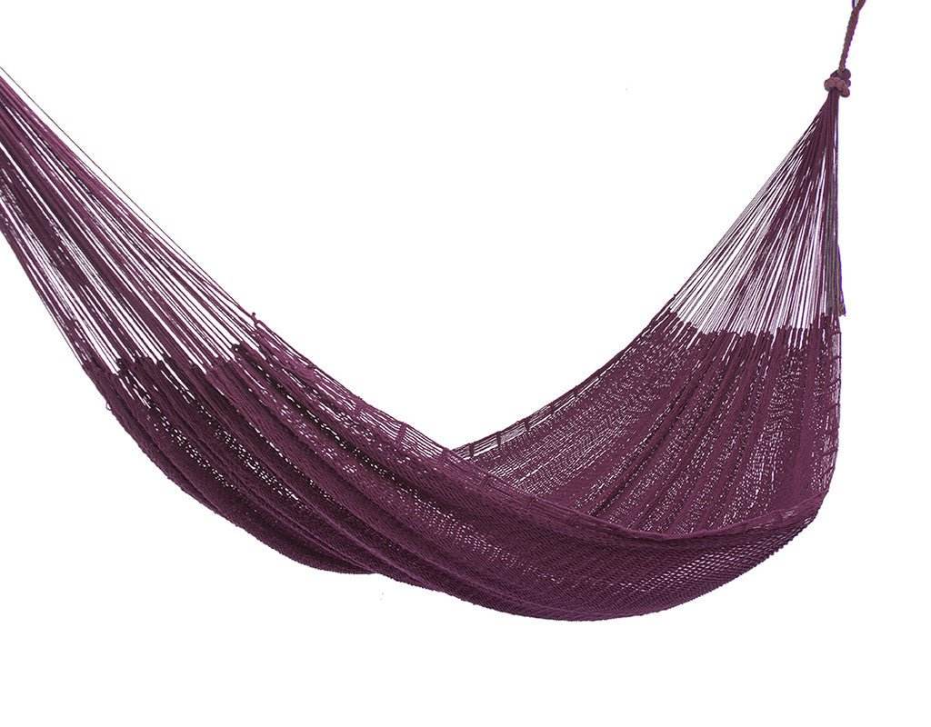 Outdoor undercover cotton Mayan Legacy hammock King size Maroon - Outdoorium