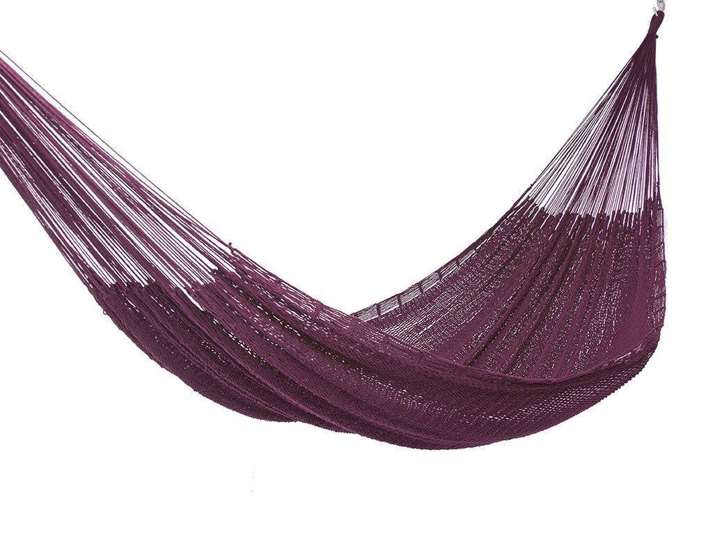 Outdoor undercover cotton Mayan Legacy hammock King size Maroon - Outdoorium