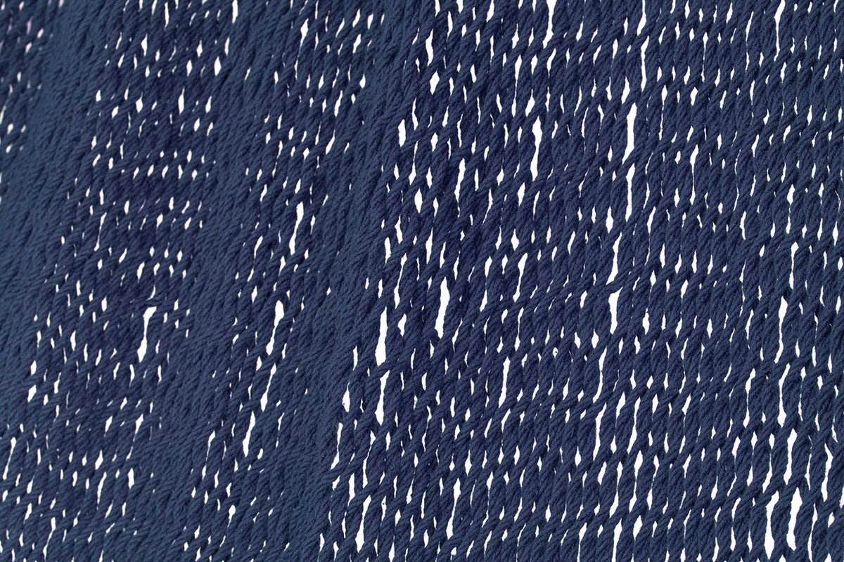 Outdoor undercover cotton Mayan Legacy hammock with hand crocheted tassels King Size Blue | Outdoorium