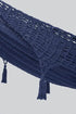 Outdoor undercover cotton Mayan Legacy hammock with hand crocheted tassels King Size Blue | Outdoorium