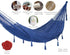 Outdoor undercover cotton Mayan Legacy hammock with hand crocheted tassels King Size Blue | Outdoorium