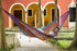 Outdoor undercover cotton Mayan Legacy hammock with hand crocheted tassels King Size Colorina | Outdoorium