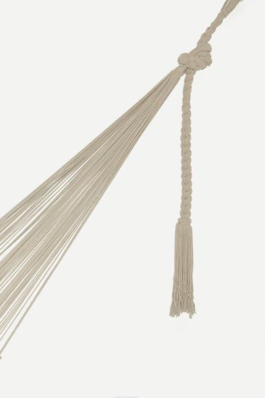 Outdoor undercover cotton Mayan Legacy hammock with hand crocheted tassels King Size Marble | Outdoorium