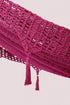 Outdoor undercover cotton Mayan Legacy hammock with hand crocheted tassels King Size Mexican Pink - Outdoorium