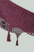 Outdoor undercover cotton Mayan Legacy hammock with hand crocheted tassels Queen Size Maroon - Outdoorium