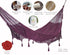 Outdoor undercover cotton Mayan Legacy hammock with hand crocheted tassels Queen Size Maroon - Outdoorium