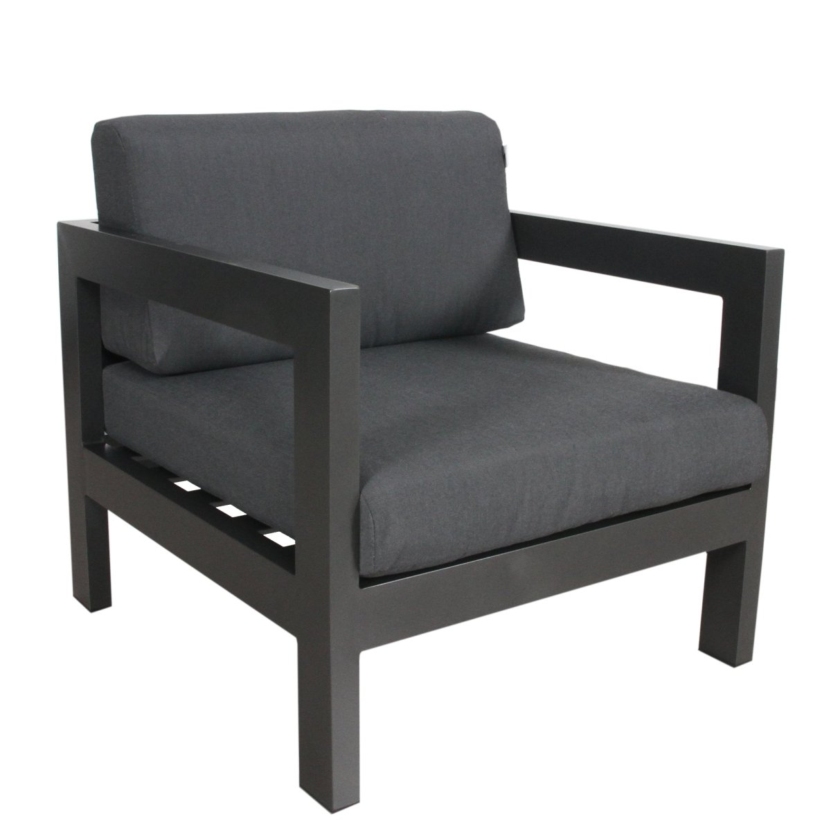 Outie 2pc Set 1+2 Seater Outdoor Sofa Lounge Aluminium Frame Charcoal - Outdoorium